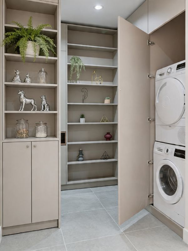 Appliance repair technician servicing a front-load washing machine for drainage and spin-cycle issues in a Round Rock, TX home